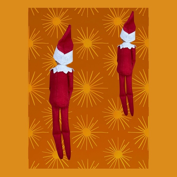 Elf Knee Hugging Brown Hair Blue Eyes Christmas 2005 - Picture 2 of 4